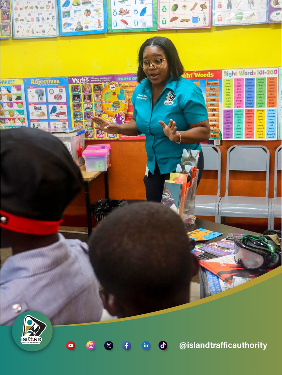 islandtrafficJA's tweet image. The ITA team visited Brown’s Town High School in St. Ann and Sunbury Primary in Clarendon for their respective Career Days, engaging students in road safety education while highlighting the diverse career paths within the road and vehicular safety sector. 
#roadsafety #publiced