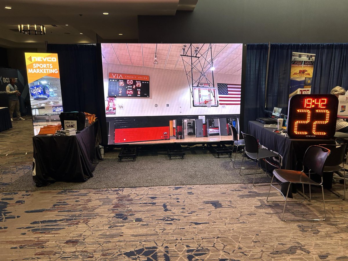 NevcoSports's tweet image. Looking forward to connecting with athletic leaders at the @IIAAA3 Show in Indy today! 👋🏟️

Stop by Booth #8 and let's chat game-day upgrades.

#DigitalDisplays #GameDayUpgrades #Nevco