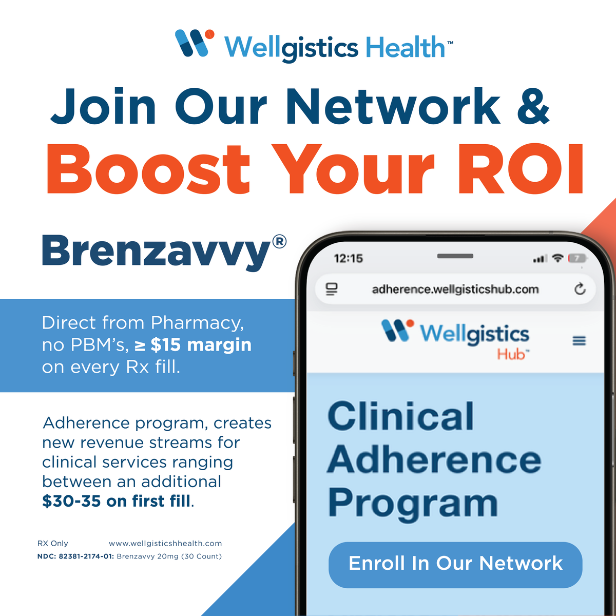 The Brenzavvy® Adherence Program helps pharmacies boost ROI with PBM-free pricing, guaranteed margins &amp; real-time performance payments through integrated POS claims. Contact sales@wellgistics.com to get started!

#WellgisticsHealth #TheracosBio #AdherenceProgram #JoinOurNetwork