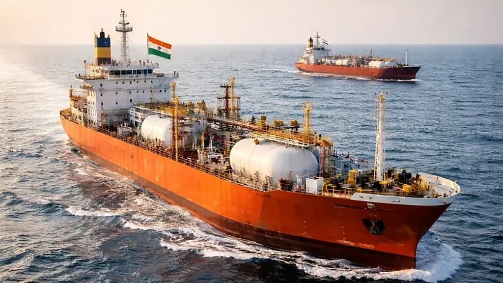 CryptooIndia's tweet photo. BREAKING: 🇮🇳 Indian official confirms two LPG tankers (Pine Gas &amp; Jag Vasant) carrying 92,000 tonnes are en route to India. https://t.co/ydtyT52pJ1