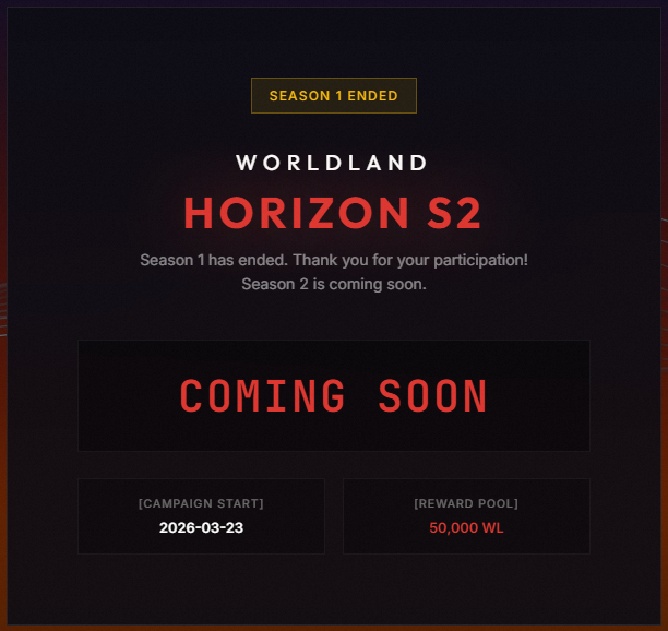 WorldLand_space's tweet photo. Thank you for being part of Season 1

Season 2 is coming soon
Stay tuned

Coming Soon 🚀

#Worldland #AI https://t.co/2ofHEwUDvE