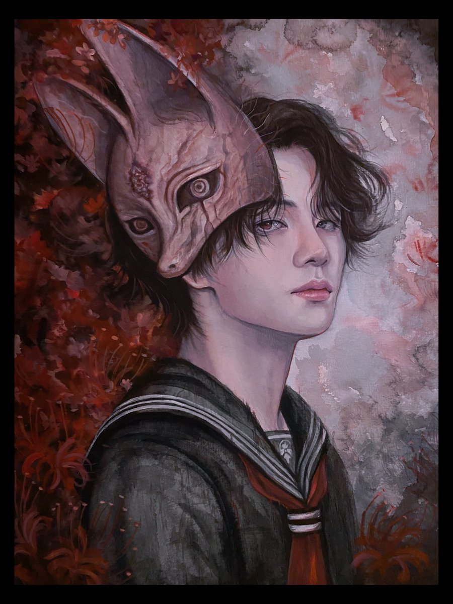 vasikovka's tweet photo. Silent Hill f Jungkook 
Forgot to post it here 
#jungkook #silenthill #fanart https://t.co/zIighGrieo