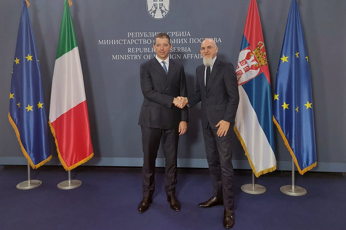 markodjuric's tweet image. Warm and productive conversation today with H.E. @gori_luca.

I shared my very positive impressions from last week’s reception in #Trieste marking the 30th anniversary of the @CEI_Secretariat, and expressed my sincere appreciation for the excellent hospitality.

Our conversation