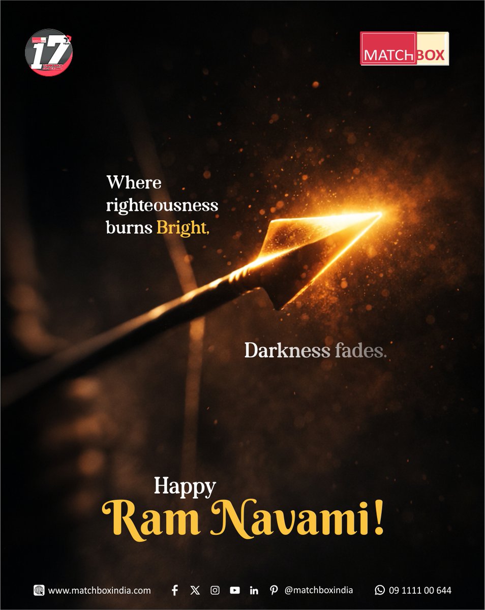 On this Ram Navami, may the light of righteousness guide your path and the strength of truth dispel every darkness. May your journey be filled with courage, clarity and unwavering faith.

Wishing you a blessed Ram Navami.

#jaishreeram #ramnavmi #festival #matchbox #matchboxindia