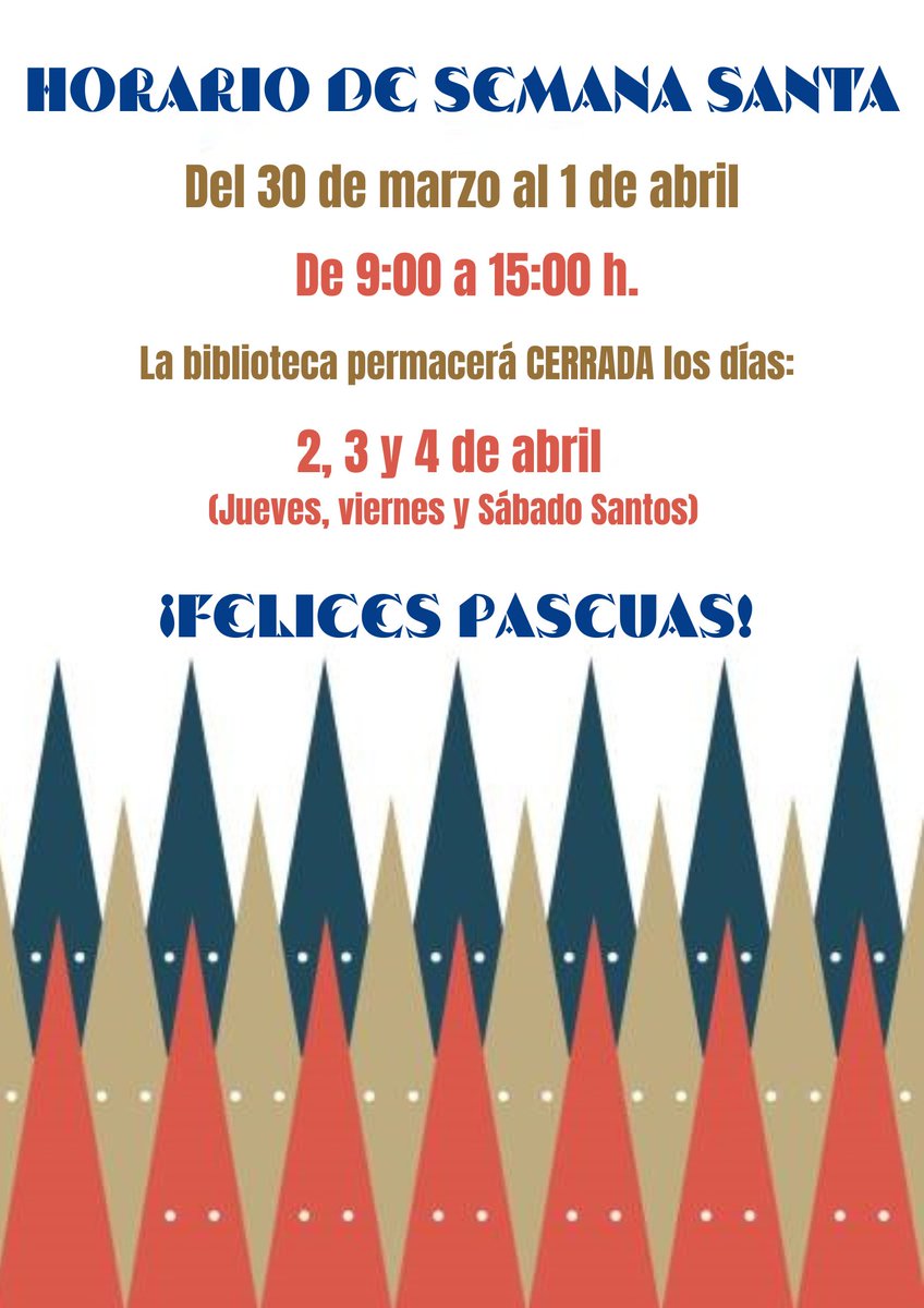 ⏰Horario de Semana Santa