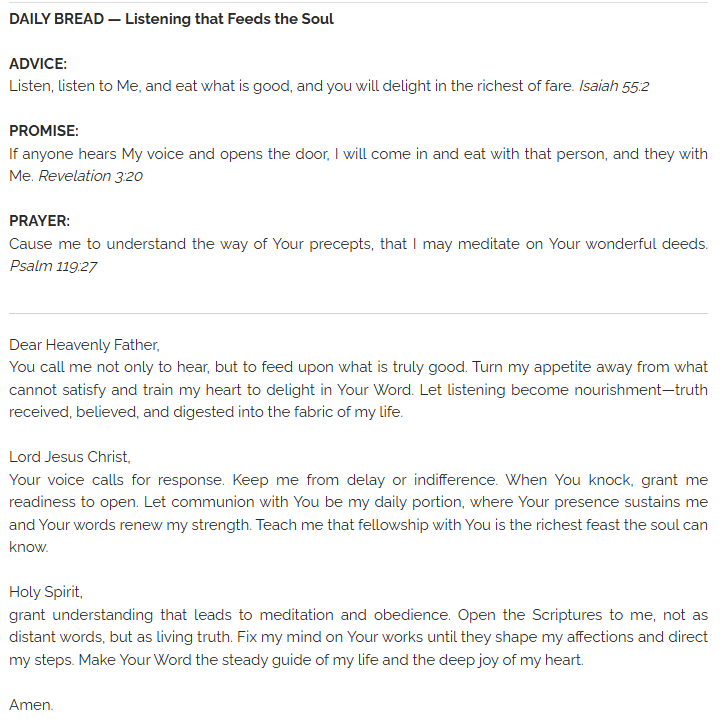 CPCKDailyBread's tweet photo. DAILY BREAD — Listening that Feeds the Soul
https://t.co/qzvDdBTvQY https://t.co/a8NsQGUC0A