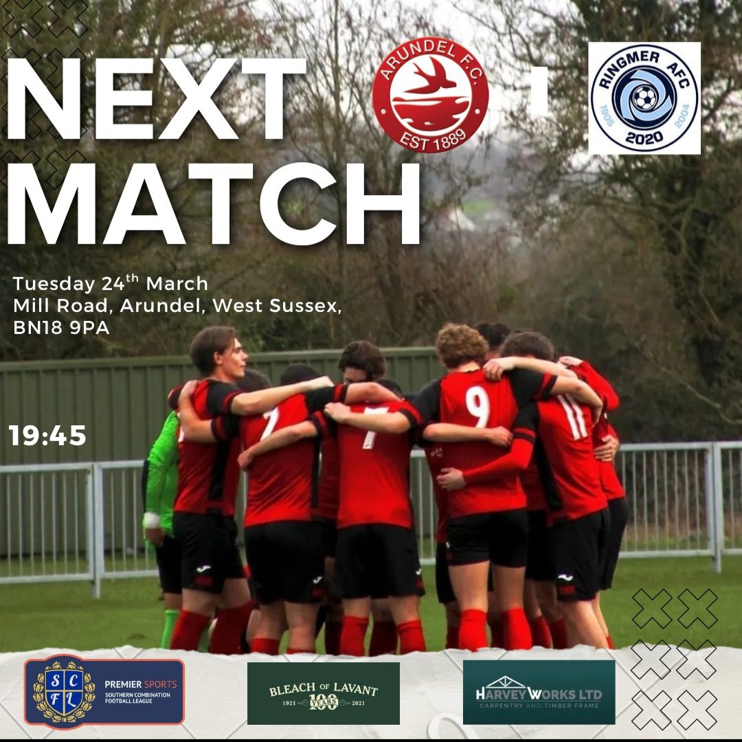 ArundelOfficial's tweet photo. Up Next - Tomorrow evening we entertain @RingmerAFC, 19:45 KO as we continue our play off push.
Hot food available 🍟🍔
Bar Open 🍺 @TheSnlf @TheSCFL https://t.co/khVIQGZCPI