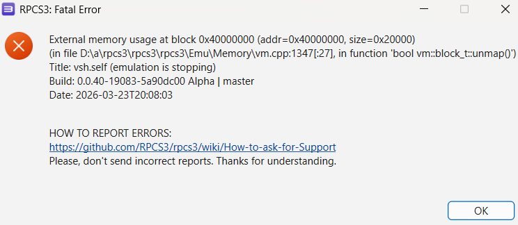 NotYou_Womp's tweet photo. This is what happens when I exit RPCS3. Hmmmm... https://t.co/bt1W4fvD1P