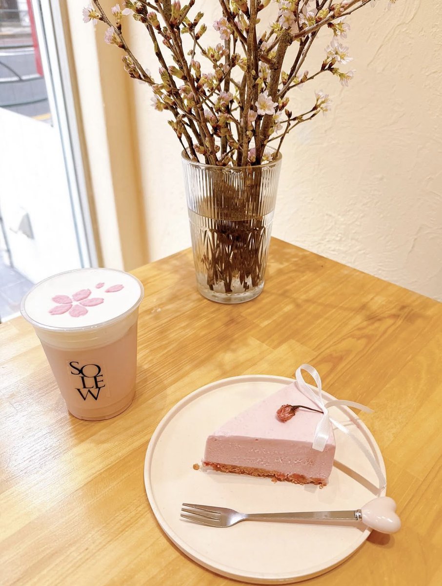 ShigeandAki's tweet photo. 桜スイーツが食べたくて🌸
2023.3.23
#solew #桜レアチーズケーキ #桜ラテアイス #新宿 https://t.co/rQZ2pb0Dq7