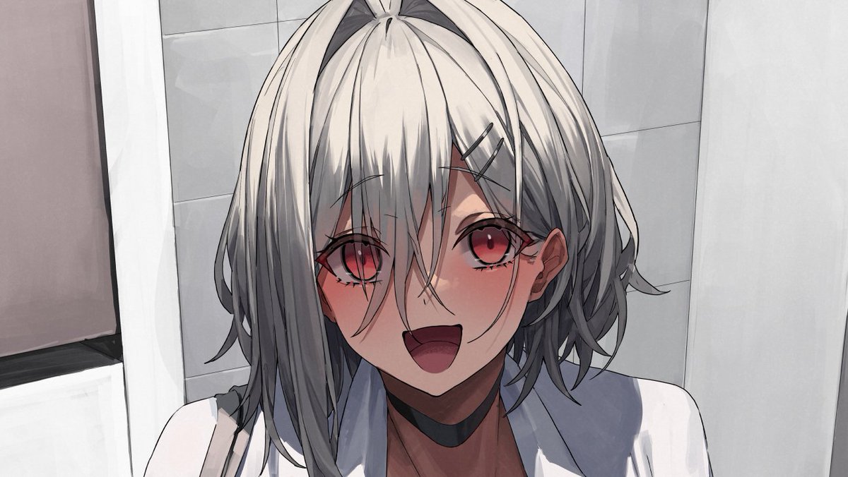 ちょっとあれだからイラスト全体はpixivに上げた褐色娘 