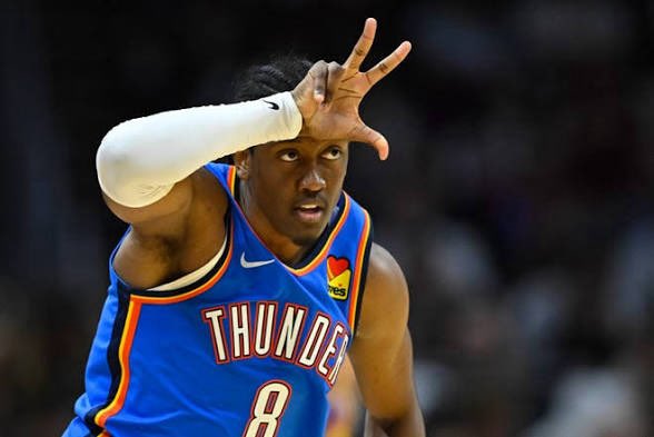 WeAreOKC's tweet photo. Happy “Jalen Williams plays basketball today” day to all those that celebrate! https://t.co/IWUcfzIWyh