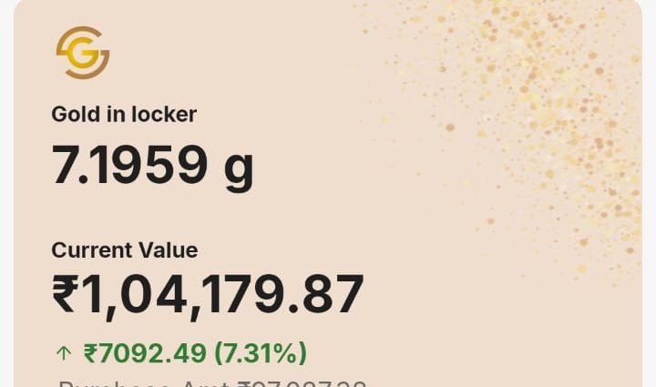 This is the best  and only use case of digital gold 😉

Already Covered the GST and Spread Cost ~6.83% 😂
