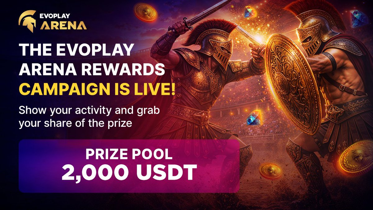 evoplay_arena's tweet photo. 🔥 The Evoplay Arena Rewards Campaign is LIVE!   
Show your activity and grab the prizes

Prize Pool: 2,000 USDT
Winners: Top 200 active users
Level 1 is OPEN NOW

Complete them all to win and join Evoplay Arena! 
Start your journey: https://t.co/nZqLKHmg8V 

#EvoplayArena https://t.co/aN9uV6rAOI