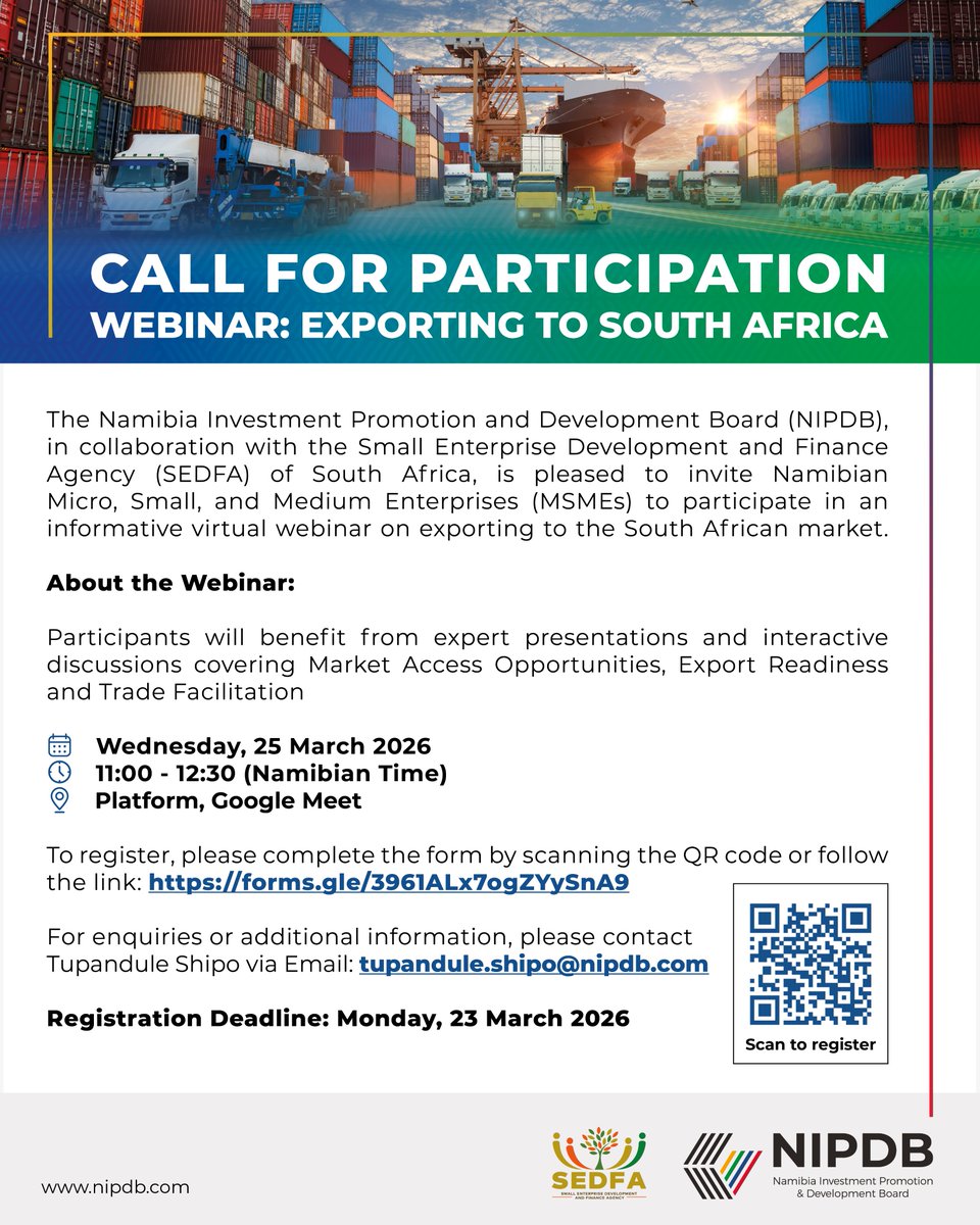 Namibia Investment Promotion & Development Board tweet media