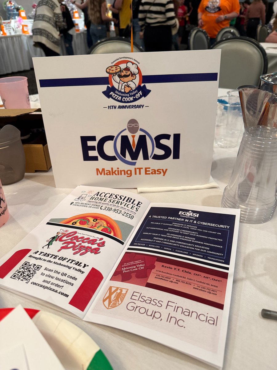 ecmsitech's tweet photo. Our team had a great time at the Potential Development 15th Annual Mahoning Valley Pizza Cook-Off! Shouting a huge congratulations to all of the winners! 🏆 🍕 🍽️ https://t.co/hp4lYBwVe8