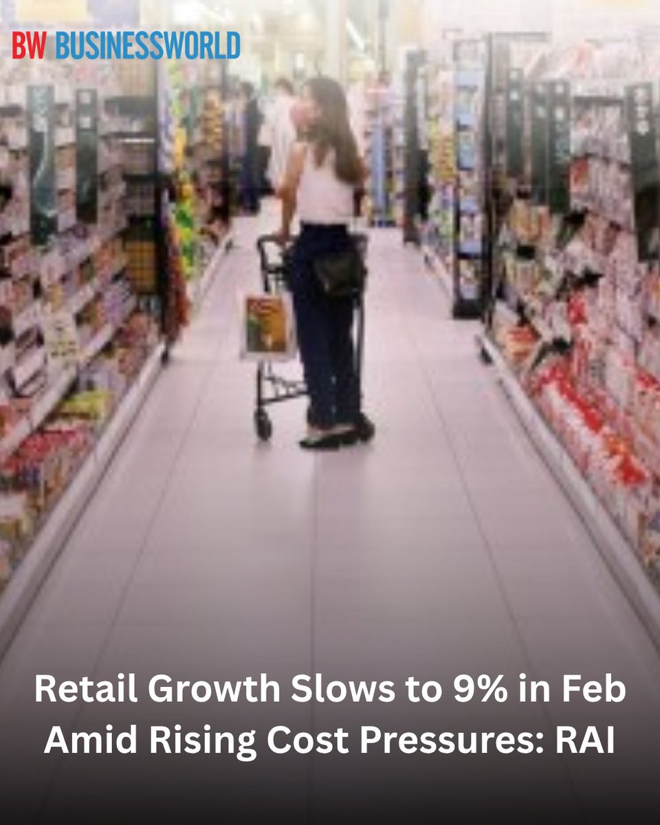 BWBusinessworld's tweet image. Retail Growth Moderates To 9% In Feb Amid Rising Cost Pressures: RAI

Read more: businessworld.in/article/retail…

@anuragbatrayo |  @NFWarsia | Tanvie Ahuja

#RetailIndustry #RetailGrowth #February #RAI #CostPressures #Retailgrowthoutlook