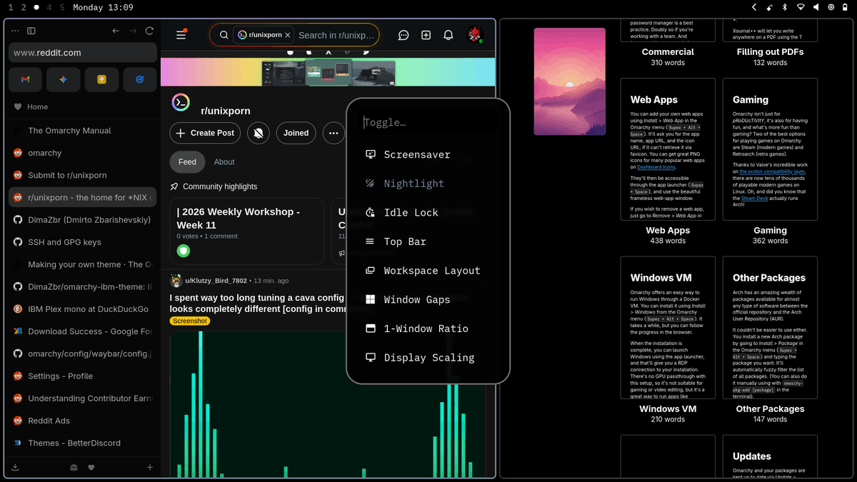 [Hyprland] I created themes for Omarchy using color schemes inspired by ...