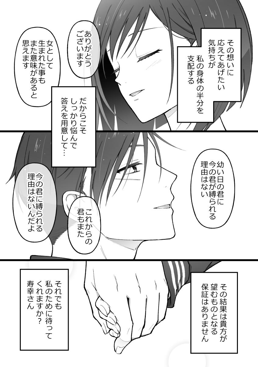 寿雛と愉快な仲間達(学生if)真ED
語り合ってほしい、二人の未来を😌 