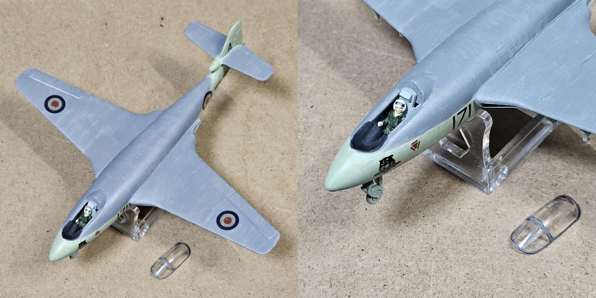 runchickens_3's tweet image. 夜模型
キャノピー、パイロットを塗装
#AIRFIX
#SEAHAWK
#中古キットLOVE