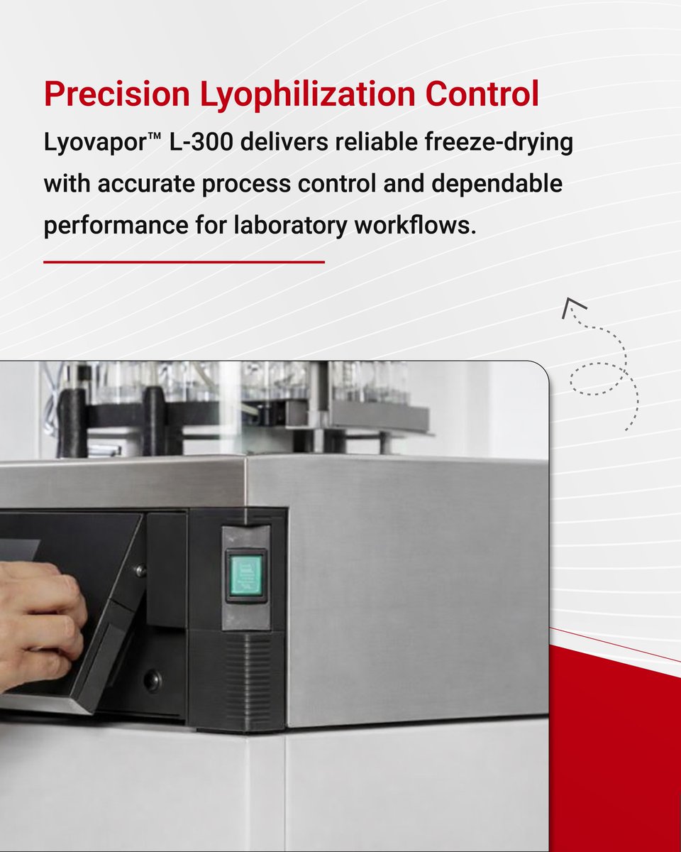 inkarpindia's tweet photo. ❄️ Lyovapor™ L-300 Freeze Dryer enables controlled freeze-drying to preserve sample integrity in laboratory workflows.

Get Quote:
📧 info@inkarp.co.in
🌐 https://t.co/eO0ePk26GR

#FreezeDrying #Lyophilization #Inkarp #Buchi https://t.co/fsIrzkZLhn