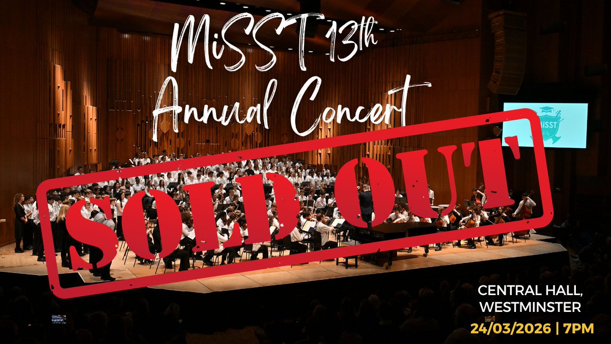 misst_music's tweet image. ⏰ Just one more sleep until our concert at Central Hall, Westminster and tickets have SOLD OUT‼️Thank you for your support. 🙏 We look forward to welcoming you tomorrow evening 🎶💙 #MusicEducation #YoungMusicians #SoldOutConcert #MiSSTConcert