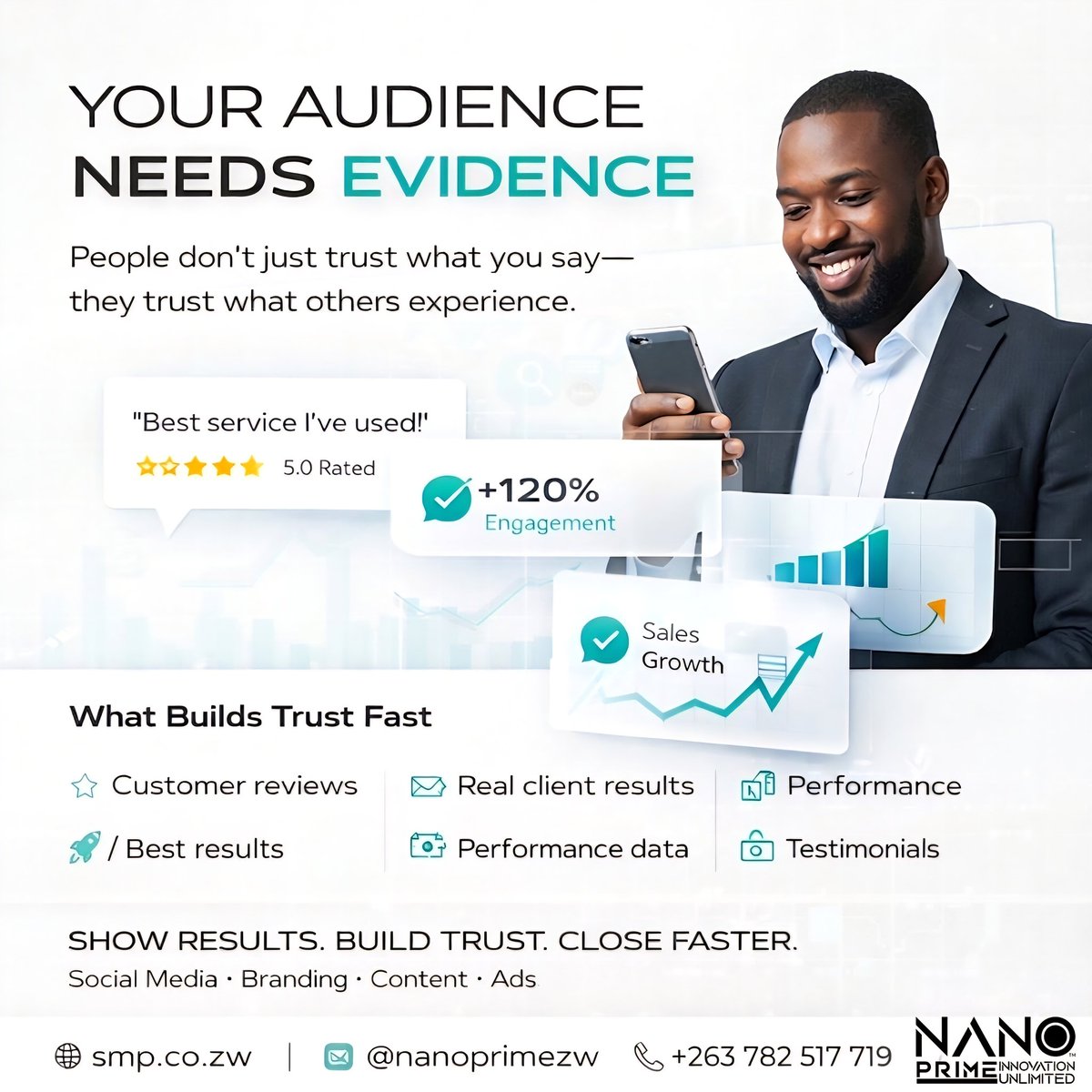 NanoPrimeZw's tweet image. Your audience doesn’t trust claims—they trust proof. 👀📊
Reviews, results, and real data turn attention into action.

Show the evidence. Build trust. Close faster.

#NanoPrimeZw #SocialProof #DigitalMarketing #BrandTrust #GrowthStrategy