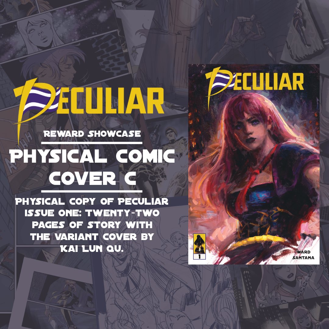 explodypan's tweet photo. Peculiar Reward Showcase: Physical Comic - Cover C!

Cover art by Kai Lun Qu.

Peculiar issue one’s Kickstarter campaign has less than ten days remaining! https://t.co/mcxsvA8CFr https://t.co/W45xYbMr9J