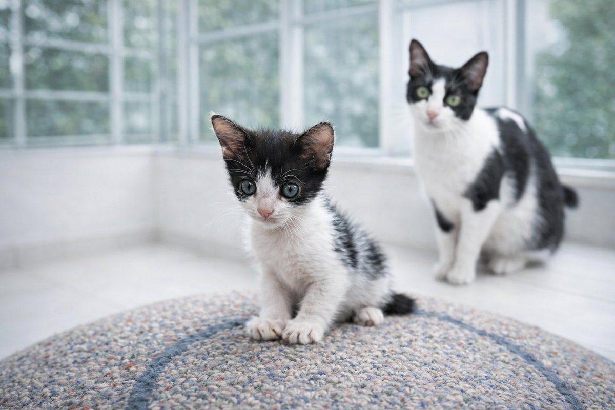NJSBT1's tweet photo. Our family just got a little bigger 🖤
Meet the smallest and newest member of our home a little boy who looks just like Max.
And there he is in the background,
watching quietly almost like a proud big brother.
Same look, same charm just a little version of him 🧡😾🌿🍗🐾 https://t.co/gHaCY98ODi