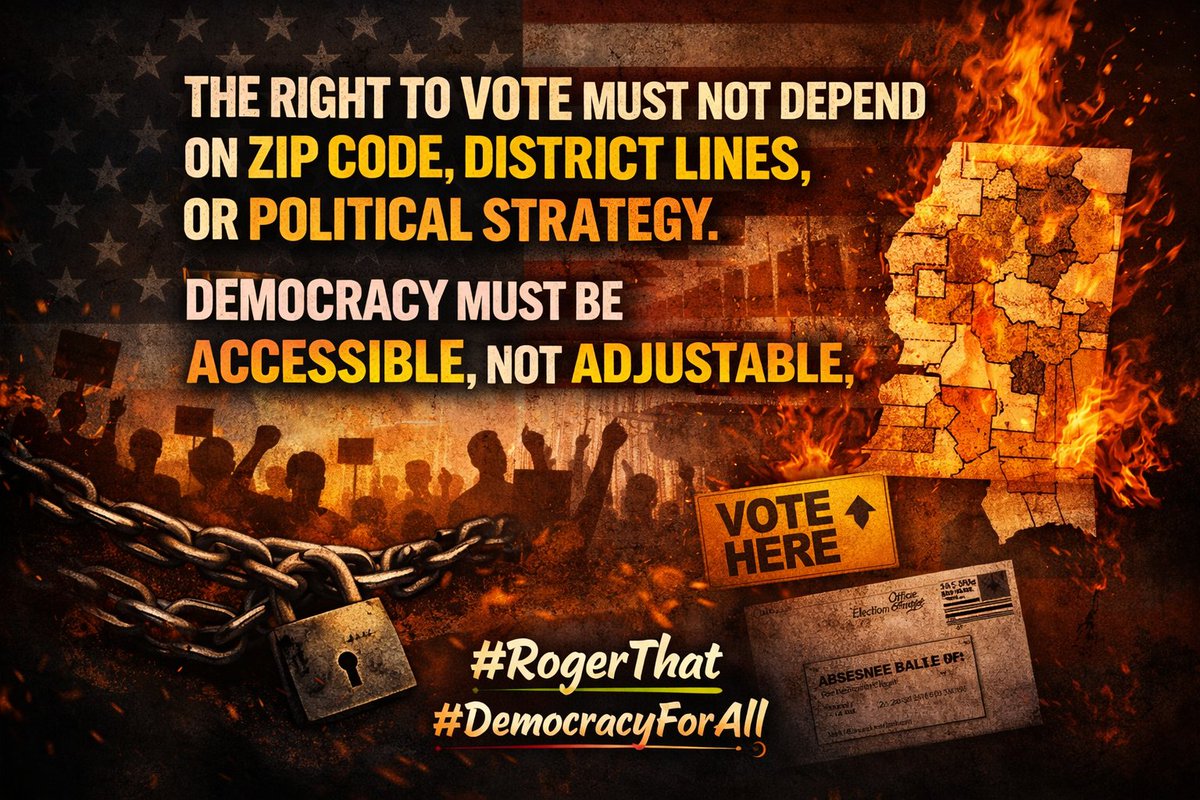 rechpauline's tweet image. The right to vote must not depend on zip code, district lines, or political strategy. Democracy must be accessible, not adjustable. #RogerThat #DemocracyForAll #helpinthehouse #Solutionist #justicegeneral