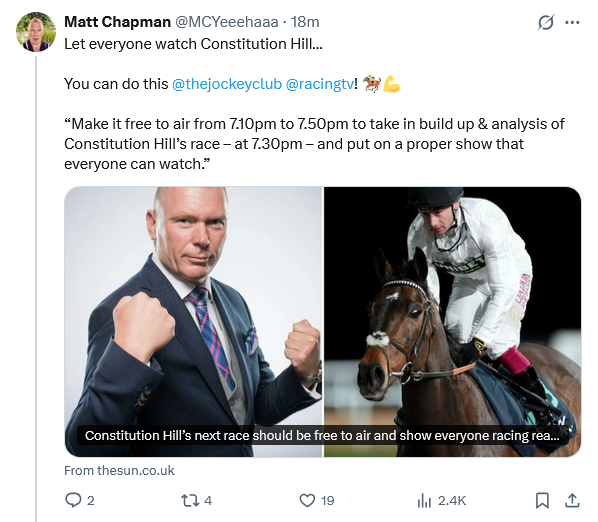 Uncle Ernie: Still following the gee-gees tweet media