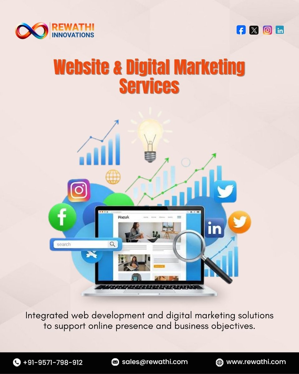RewathiIT's tweet image. Your website is your digital identity 🌐✨
Make it powerful, make it profitable!

From design to marketing-we’ve got you covered.

#WebsiteDesign #DigitalAgency #MarketingDigital #OnlineGrowth #BusinessTips #StartupLife #BrandAwareness #SocialMediaStrategy