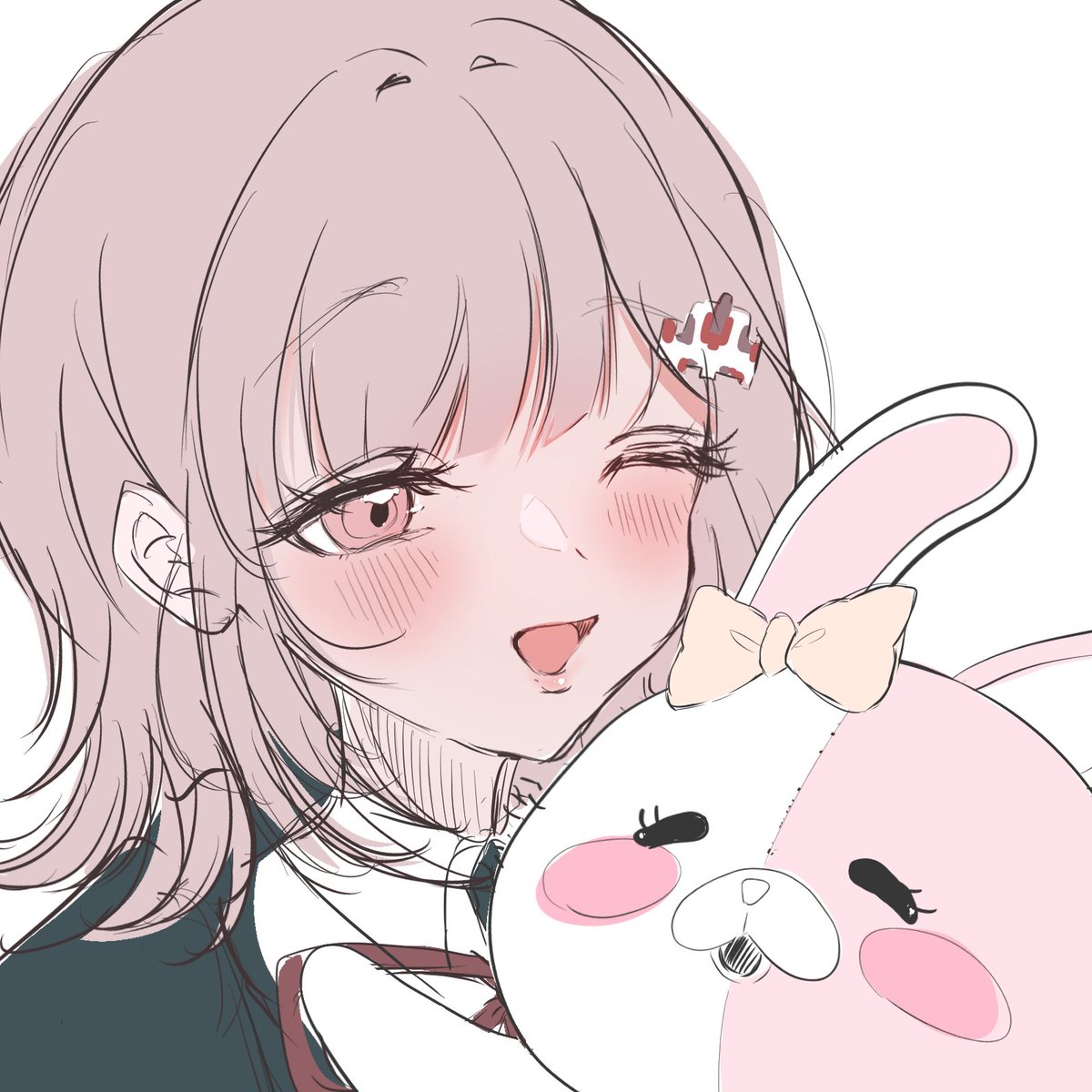 chu1e0's tweet photo. 七海ちゃん+モノミwip
 #ダンガンロンパ  #danganronpa https://t.co/H80RaychY6