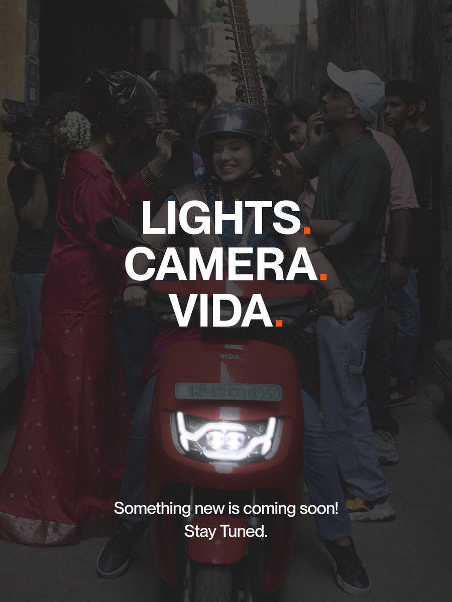 VidaDotWorld's tweet photo. Guess what’s coming? 👀
Hint: India’s New Anthem

[ VIDA EVOOTER, VIDA VX2, New Anthem, Coming Soon, VIDA Electric, Best EV, Future of Electric Mobility, Two Wheeler ]
.
.
.
.

#VIDA #EVOOTER #VIDAVX2 #newanthem #comingsoon https://t.co/TxySGSprf4