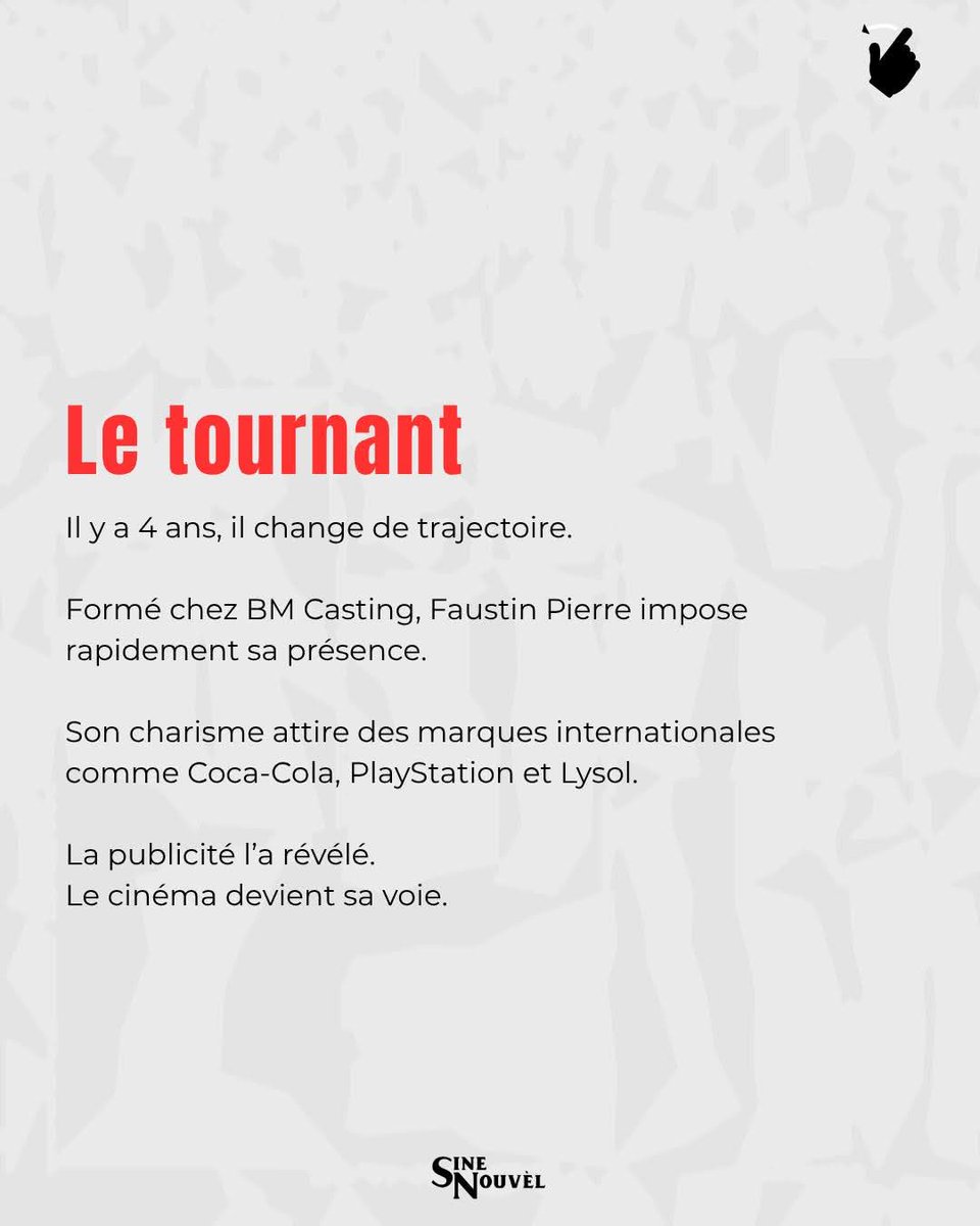 sinenouvel's tweet photo. Le cinéma haïtien révèle de nouvelles voix.
@fauspierreht s’impose avec un parcours engagé et une présence à suivre.
#CinemaHaitien https://t.co/PsN4mqGcZT