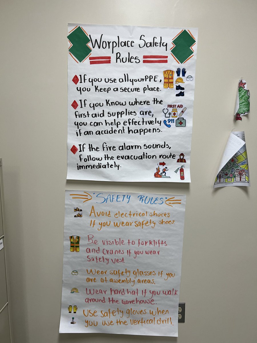 AlamanceCC's tweet image. Workplace safety in action! 👷‍♀️👷‍♂️

Instructor Ilulia Manokhina’s ESL students are practicing zero conditional sentences by creating workplace safety posters—connecting grammar skills to real-world situations and career readiness.

#WorkReady #AdultEdMatters #COABE
