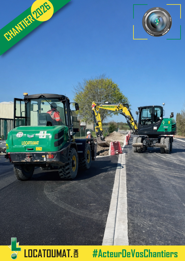 locatoumat's tweet image. #chantier2026

La zone de Moulinveau à La Vergne est en pleine transformation avec des travaux de réfection des routes avec notre #matériel LOCATOUMAT :

➡️ Une chargeuse articulée 800L 

➡️ Une pelle sur pneus 7T5 

📷 Alicia

#ActeurDeVosChantiers