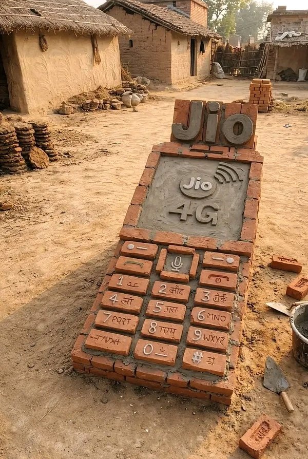 pp73030711's tweet image. असली टैलेंटेड तो गांव में है 
ईट मिट्टी से 4g JIO मोबाइल बना दिया
“मिट्टी से बना ये फोन… लेकिन सोच डिजिटल 💡📱
गांव की मेहनत और हुनर ने कर दिया कमाल 🏆
Jio 4G का ऐसा देसी मॉडल आपने पहले कभी नहीं देखा होगा!

#मुकेशअम्बानी #JIO
