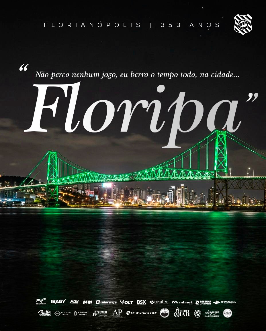 Florianópolis, a Ilha da Magia, completa hoje 353 anos de história.
⠀
Nossa capital, nossa casa, nosso orgulho. Terra de belas paisagens, de gente guerreira. Terra do Figueirense! 🌪️
⠀
Parabéns, Floripa!