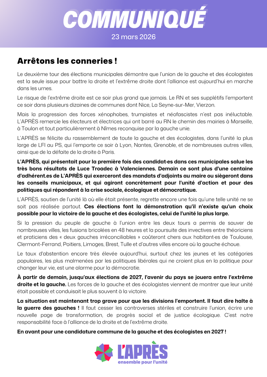 L’APRÈS tweet media