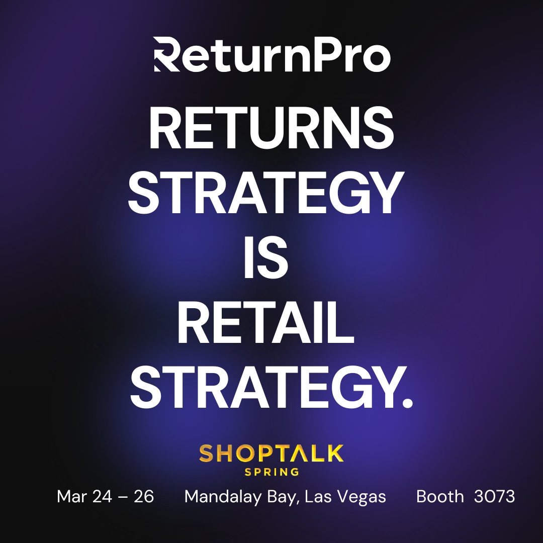 ReturnProHQ's tweet photo. 16–17% of retail sales are returned.

You engineer forward logistics for speed, precision, and margin.
Reverse deserves the same discipline.

Returns influence:
🌟 Customer loyalty
🕵️ Fraud exposure
📣 Omnichannel performance

If you’ll be at Shoptalk Spring,
let’s talk shop about your reverse strategy.

Book a meeting: https://t.co/JvohHbU5pG