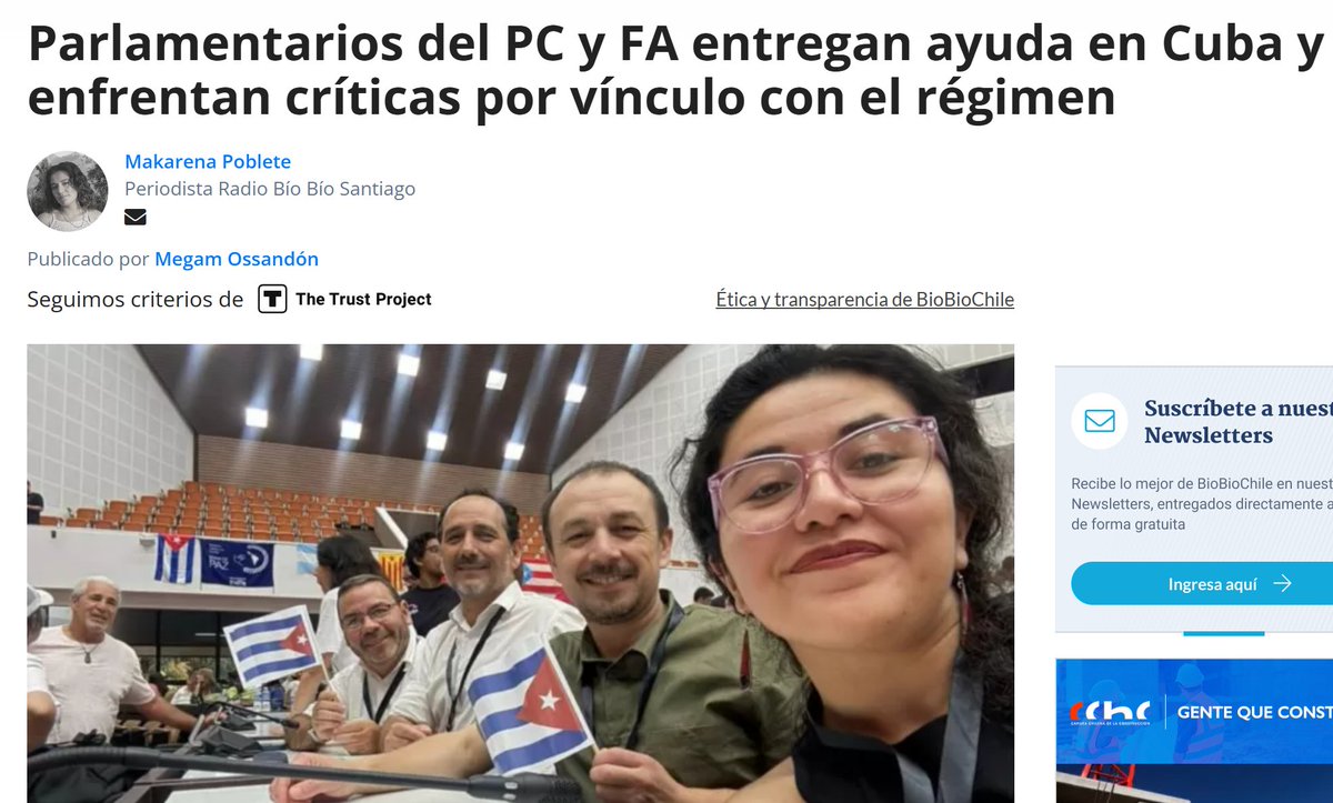 Me hubiese gustado ver los comunistas y frente amplistas chilenos así de entusiasmados en ayudar a la gente de los incendios EN CHILE, pero no, prefieren ir a ayudar a la dictadura genocida cubana.