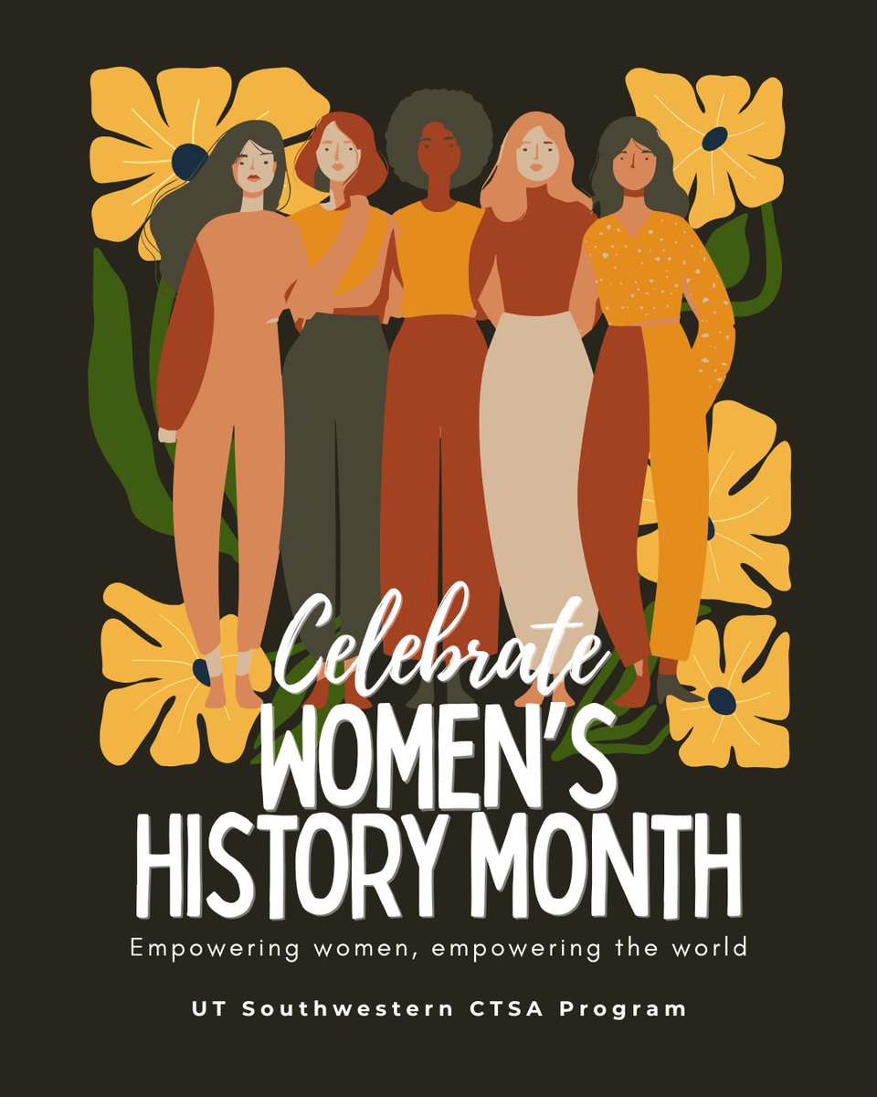 UTSW_CTSA's tweet image. This Women’s History Month, we celebrate the women who lead, inspire, and make a difference in our communities every single day. Your impact matters. 💐 #WomensHistoryMonth #WomenWhoLead