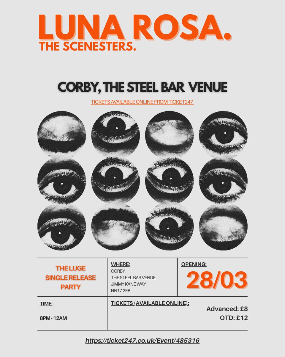 scenestersband's tweet photo. **This Week**

Two gigs not to be missed this week! Get yourself down to support the music scene.

27th - King Billy, Northampton. Barratts- Free Entry 
28th - Steel Bar, Corby, Luna Rosa - £8 adv
.
.
#scenesters #lunarosa #barratts #music #indiebands https://t.co/Zb0wCSoqaT