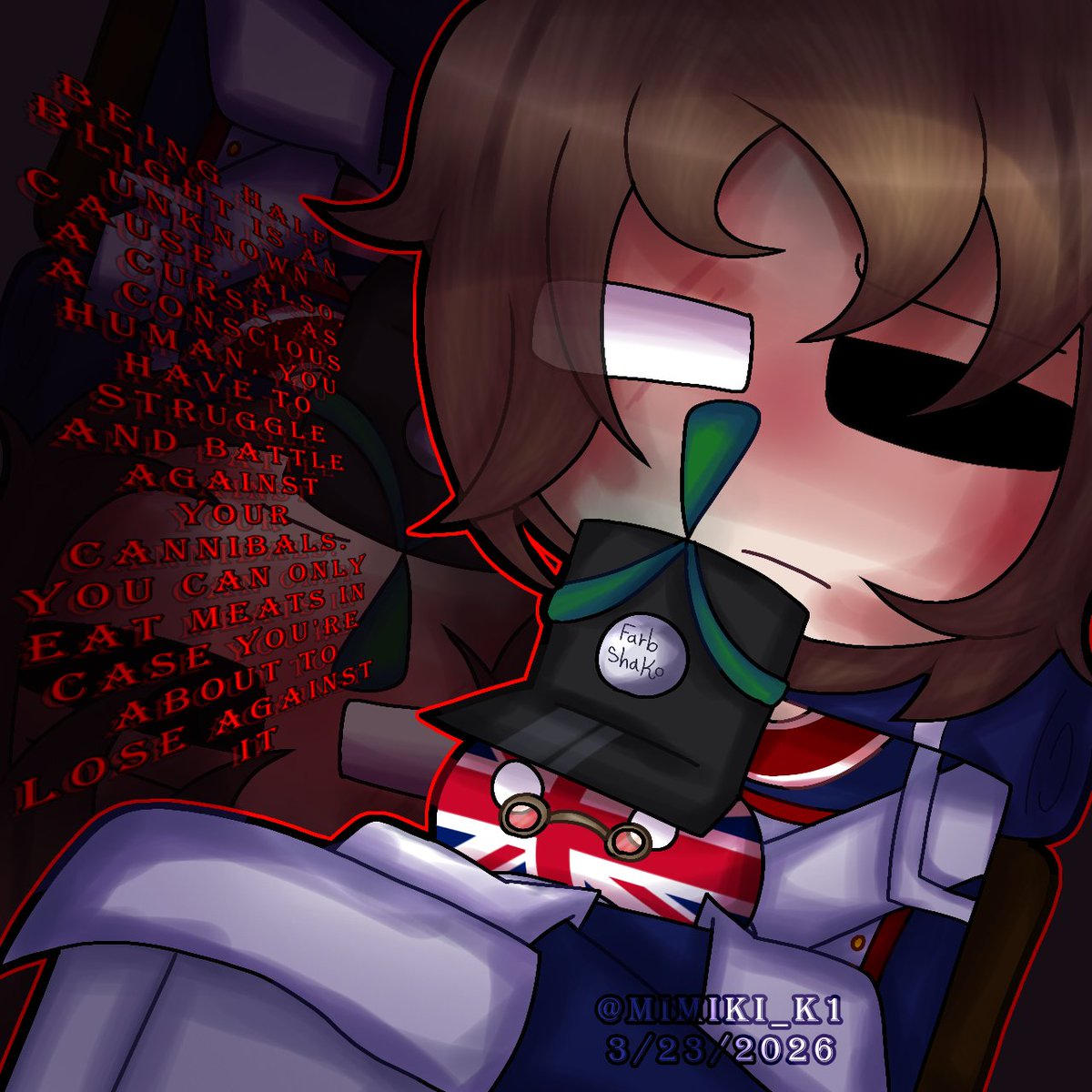 Mimiki_K1's tweet photo. Farb G&amp;B oc because I LOOOOVE THEM AND LOVE THIS INACCURATE VERSION.

The G&amp;B britshball version belongs to my oomf(Inaccurat 95th regiment of foot shako). 

#gutsandblackpowder #gnb #robloxart #gnboc #gutsandblackpowderoc #farb #inaccurate https://t.co/pK34C5LOw8