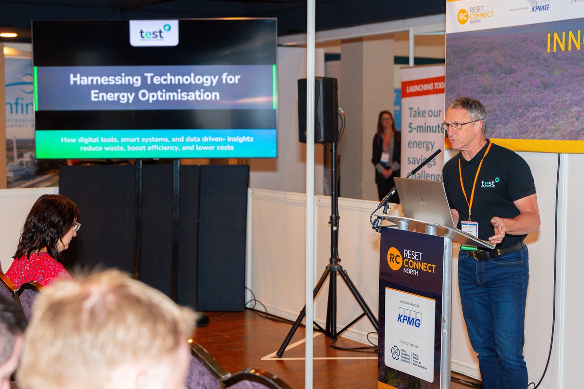 TEST_Energy's tweet photo. Did we catch you at Reset Connect North in Leeds?

It was great to meet so many organisations &amp; have some really valuable conversations about solar optimisation, energy performance &amp; carbon reduction.

We’re looking forward to continuing the conversation at Reset Connect London. https://t.co/ii0XSr6cGn