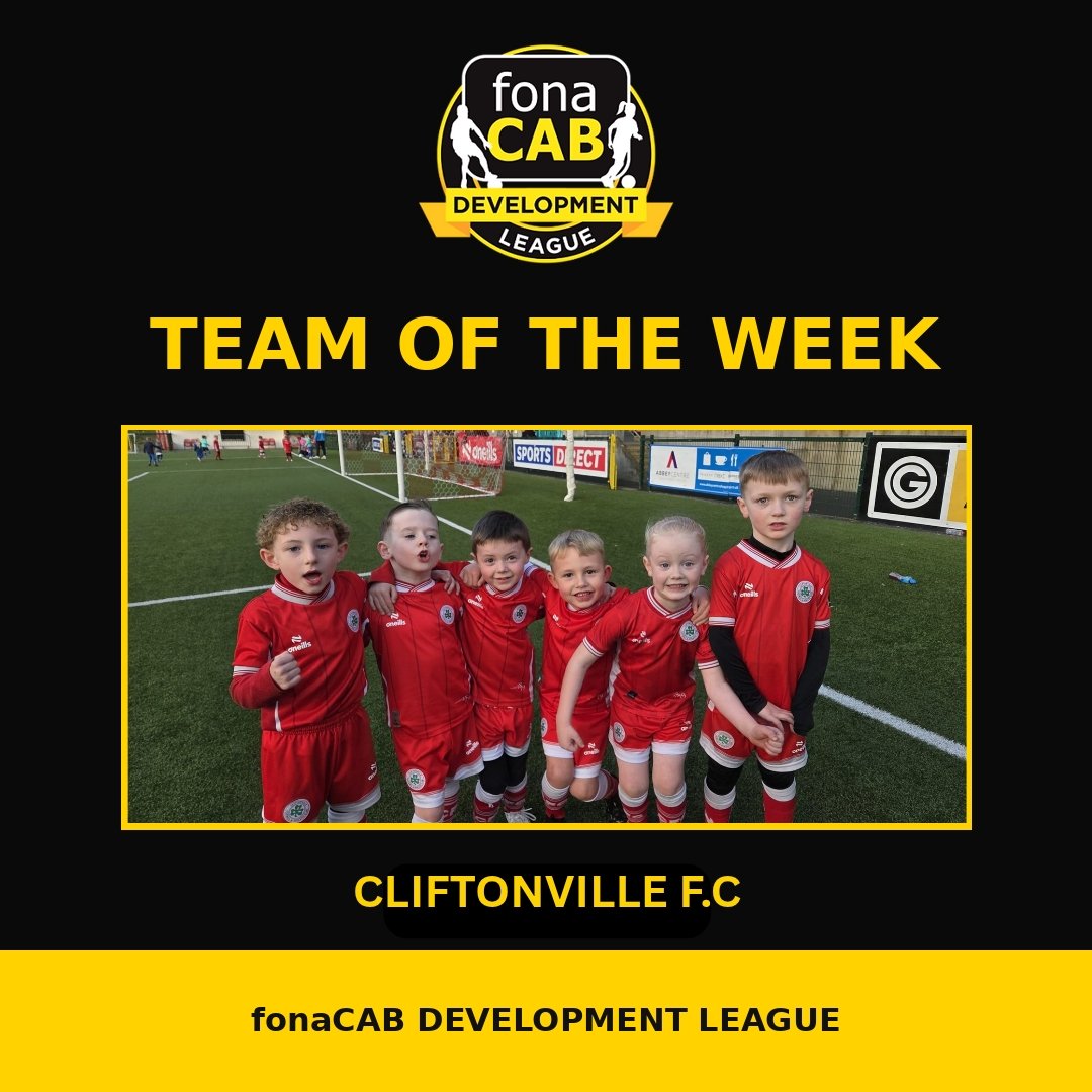 fonacabdevgames's tweet photo. @fonacabbelfast Development League
Team of the Week – 2020 Age Group
This week’s Team of the Week is awarded to Cliftonville FC following an excellent set of performances across the fixtures. https://t.co/E4k0wnGowX