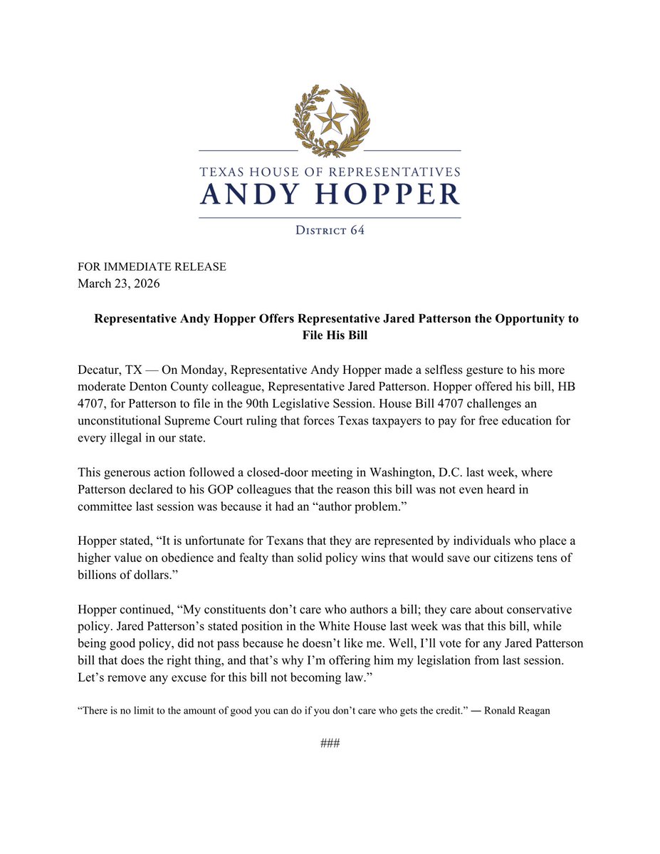 Rep. Andy Hopper tweet media