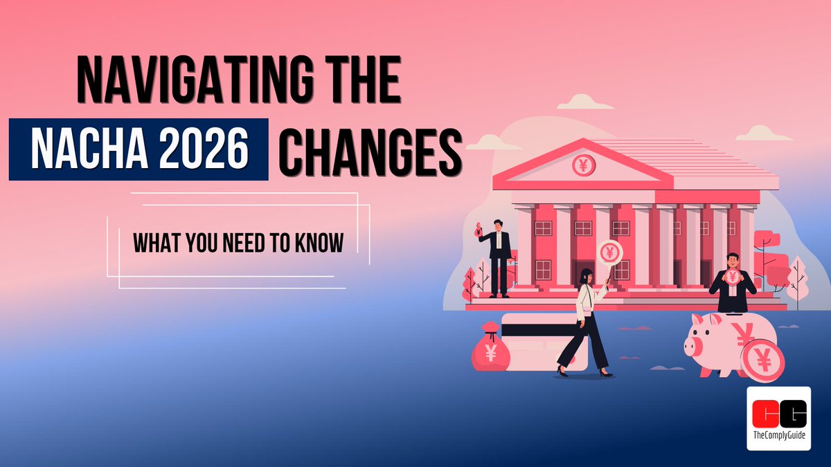 ComplyThe's tweet photo. Banks are no longer just “plumbers of payments.” They are becoming risk evaluators — expected to assess not just whether a transaction is valid, but whether it should happen at all.

Read more in our latest blog : [link in comments]
#Nacha #nacha2026 #banking #finance #compliance https://t.co/mQVt6tyuib