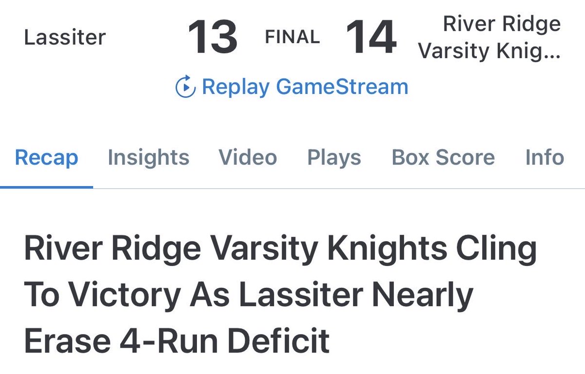 River Ridge Baseball tweet media