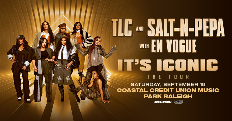 CoastalMP's tweet image. JUST ANNOUNCED! ❤️ @OfficialTLC &amp;amp; @TheSaltNPepa w/ @EnVogueMusic - IT’S ICONIC at @CoastalMP #Raleigh on Sat 9/19! Tickets on sale Thu 3/26 @ 10AM here: bit.ly/3PikfeO
Part of the Mattress Warehouse Concert Series

PRESALE | Wed 3/25 @ 10am | livenation.com/allaccess